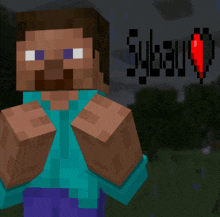 a picture of a minecraft character with the name sybay written below him