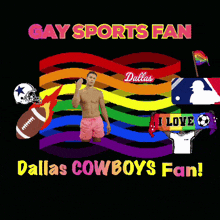 a poster for gay sports fans with dallas cowboys fans