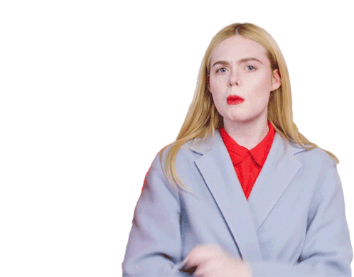 Elle Fanning Annoyed Sticker - Elle Fanning Annoyed Angry Stickers