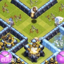 Hitting The Town Hall Warden Of The North GIF - Hitting The Town Hall Warden Of The North Clash Of Clans GIFs