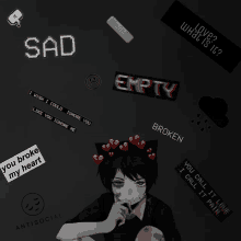 Sad Anime boy Animated Pictures for Sharing #128263611