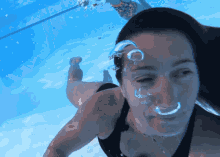 Underwater Swimming GIF - Underwater Swimming Black Swimsuit GIFs