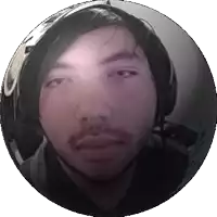 a man with a beard and headphones is in a circle