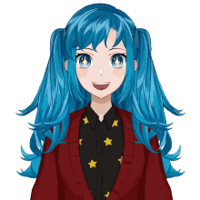 craftykaname annika kaname vtuber blue hair anime