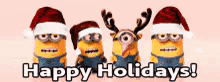 Minions Happy Holidays GIF