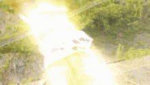 an aerial view of a rocket being launched in the sky