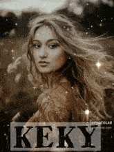 a photo of a woman with the name keky written on it