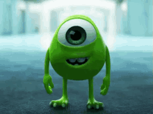 Cute Monster GIF - Monsters University Mike Wazowski Blink GIFs