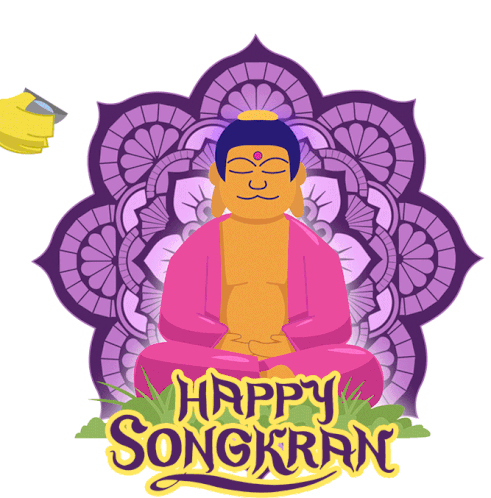 Happy Songkran Thai New Year Sticker - Happy Songkran Thai New Year สวัสดีปีใหม่ Stickers
