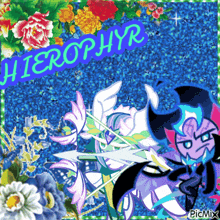 a picture of a cartoon character with the word hierophyr written on it
