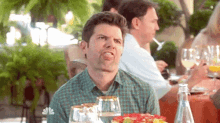 parks and rec ben wyatt tongue out i hate him i hate her