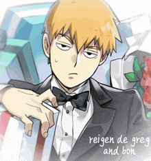 a drawing of reign de greg and bon