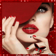 Lovely Lady Red Lips GIF - Lovely Lady Red Lips Sparkling GIFs