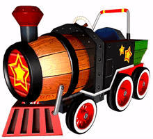 barrel train mario kart double dash artwork diddy kong kart