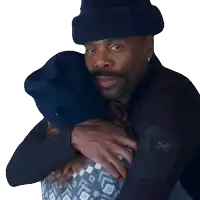 a man in a black jacket with the word arcteryx on the sleeve