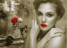 Woman Red GIF - Woman Red Rose GIFs