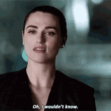 Lena Luthor Wouldnt Know GIF - Lena Luthor Wouldnt Know Dont Sass GIFs