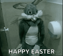 Bunny Sit Here GIF - Bunny Sit Here Toilet GIFs