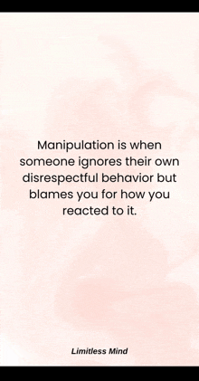 someone ignores their own disrespectful behavior but blames you for how you reacted to it .