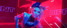 a neon sign that says ent is lit up in pink and purple