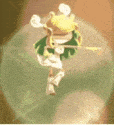 a cartoon character with a crown on their head