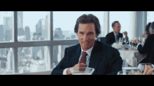 The Wolf Of Wall Street Dances To The Beat Of Mcconaughey'S Drum. GIF