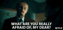 what are you really afraid of colm feore reginald hargreeves the umbrella academy what are your fears