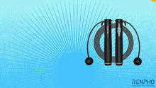 a jump rope with the word renpho on the bottom right
