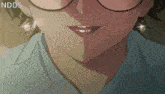 a close up of a girl 's face with the words ndds written below it