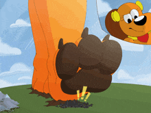 a cartoon drawing of a giant bear 's paw with a surprised expression