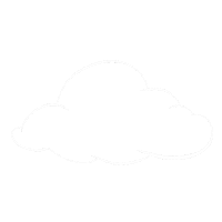 a drawing of a cloud on a white background