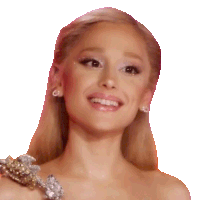 a woman with blonde hair and earrings is smiling