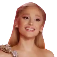 a woman with blonde hair and earrings is smiling