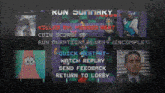 a screenshot of a video game with the words run summary