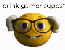 Drink Gamer Supps Nerd Emoji GIF - Drink Gamer Supps Nerd Emoji Cringe GIFs