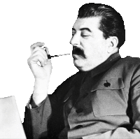 a black and white photo of a man with a mustache smoking a cigarette