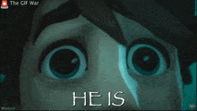 the gif war is displayed on a screen with a shark and a person