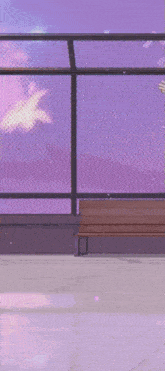 a man in a white shirt and blue pants is dancing in front of a fence and a bench