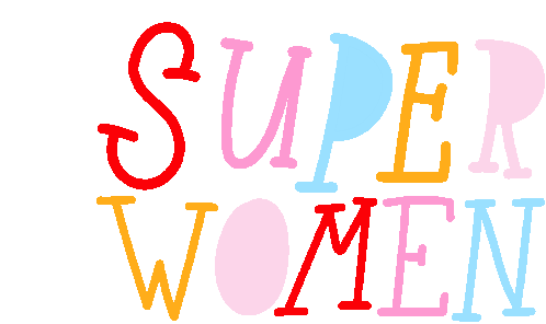Retro Text Sticker - Retro Text Super Women Stickers