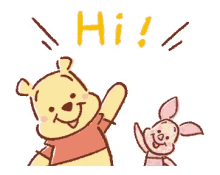 Hi Winnie The Pooh GIF - Hi Winnie The Pooh Piglet GIFs