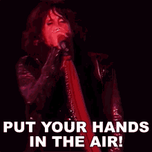 Put Your Hands In The Air Steven Tyler GIF - Put Your Hands In The Air Steven Tyler Aerosmith GIFs
