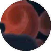 a pixelated image of a circle with a red circle in the middle