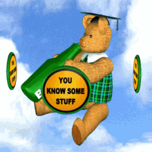 You Know Some Stuff Academic Teddy Bear GIF - You Know Some Stuff Academic Teddy Bear Boozy Teddy Bear GIFs