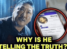 why is he telling the truth with a man holding a phone
