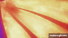 a computer generated image of a red and yellow background with a rainbow of colors .
