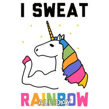 Sweat Unicorn GIF - Sweat Unicorn Rainbow GIFs