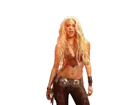a woman with long blonde hair is wearing a crop top and pants