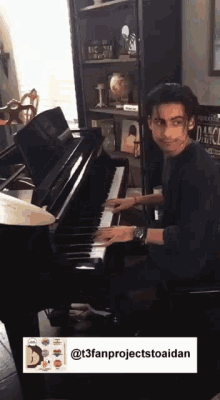 Aidan Gallagher Piano Aidan Gallagher GIF - Aidan Gallagher Piano Aidan Gallagher Aidan GIFs
