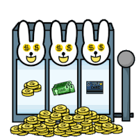 Slotmachine Rabbit Sticker - Slotmachine Slot Rabbit Stickers