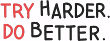 animated text try harder do better text
